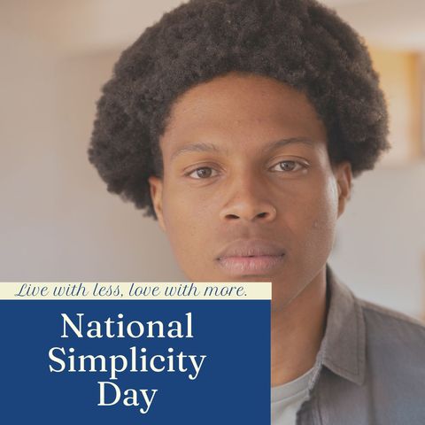 national simplicity day concept with inspirational quote - Download Free Stock Templates Pikwizard.com