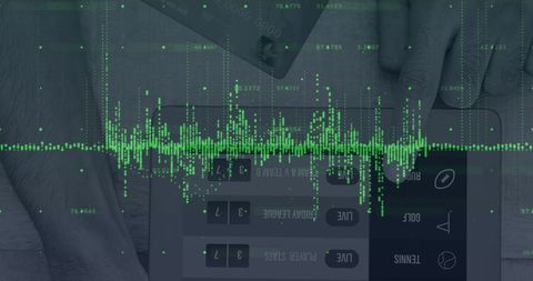 Financial Data Processing on Tablet with Green Digital Overlay - Download Free Stock Images Pikwizard.com
