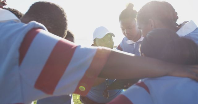 Diverse Teenage Sports Team Huddling Before Game - Download Free Stock Images Pikwizard.com