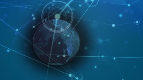 Global Connections in Blue with Network Graph