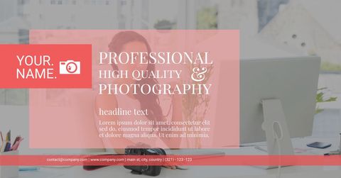 Stylish Photography Services Promotion Template with Creative Design - Download Free Stock Templates Pikwizard.com