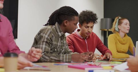 Collaborative Team Brainstorming with Colored Paper