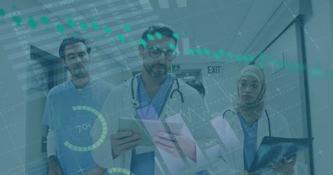 medical team analyzing interactive digital data in hospital - Download Free Stock Images Pikwizard.com