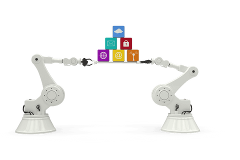 Digital Communication Concept with Cloud and Network Symbols on Transparent Background - Download Free Stock Videos Pikwizard.com