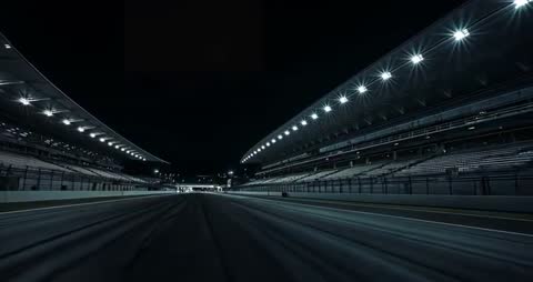 Track Transformation Pit Lane Perspective with Gantry Above