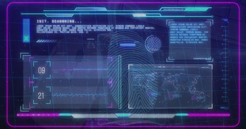 Futuristic Data Processing Interface with Global Connectivity - Download Free Stock Images Pikwizard.com