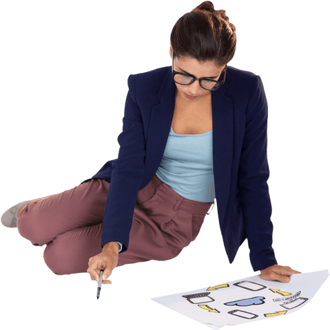 transparent confident businesswoman analyzing creative chart - Download Free Stock Videos Pikwizard.com