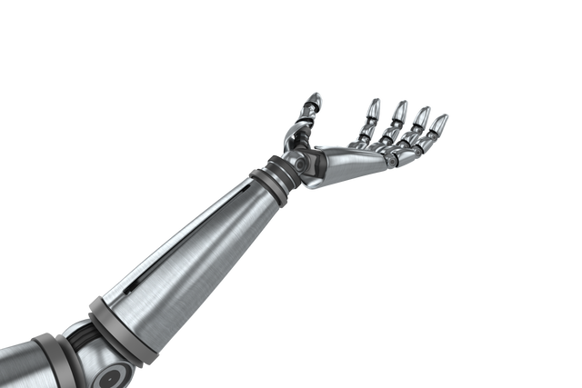 Chrome Robotic Arm Extended for Innovation and Technology - Download Free Stock Videos Pikwizard.com