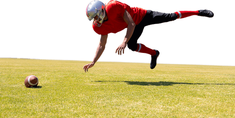 Caucasian Rugby Player Jumping Towards Ball on Transparent Background - Download Free Stock Videos Pikwizard.com