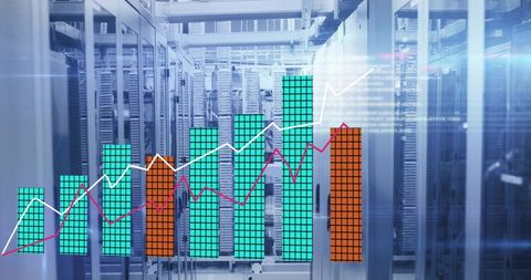 digital data processing in a modern server room with global connections - Download Free Stock Images Pikwizard.com