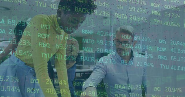 Financial Analysts Reviewing Stock Market Data on Digital Screen - Download Free Stock Images Pikwizard.com