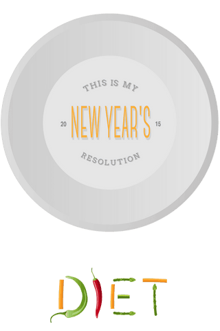 Transparent Resolution Diet Text Illustration for Healthy Lifestyle - Download Free Stock Videos Pikwizard.com