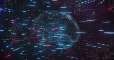 Futuristic Digital Brain with Network Connections - Download Free Stock Images Pikwizard.com