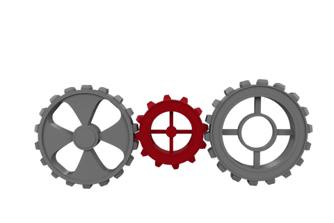 red and gray cogs vector on transparent background - Download Free Stock Videos Pikwizard.com