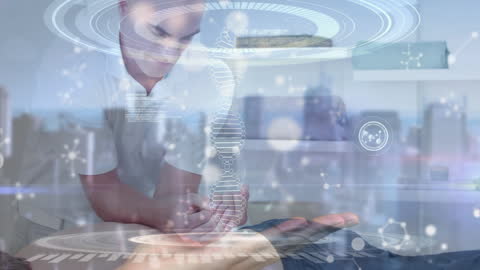 Futuristic Biometric Data and Health Improvement Concept