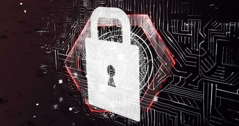 Digital Security Concept with Padlock and Circuit Background - Download Free Stock Images Pikwizard.com