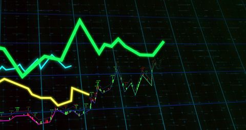 Dynamic Stock Market Analysis with Digital Graph Lines - Download Free Stock Images Pikwizard.com