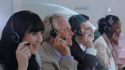 Diverse Customer Support Agents Engaging in Global Communication