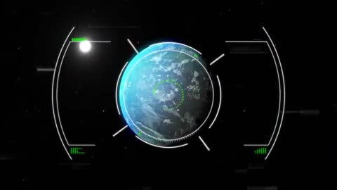 Futuristic HUD Interface Scanning Planet Animation
