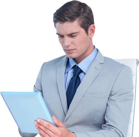 Transparent Business Professional Using Tablet Technology - Download Free Stock Videos Pikwizard.com