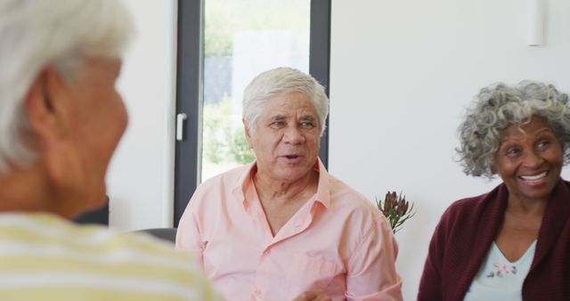 Group of Senior Friends Enjoying Time Together Indoors - Download Free Stock Images Pikwizard.com