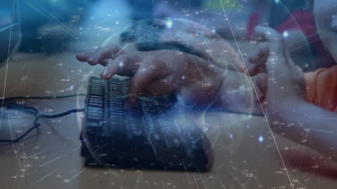 Child Engaging with Digital Learning in Classroom Environment