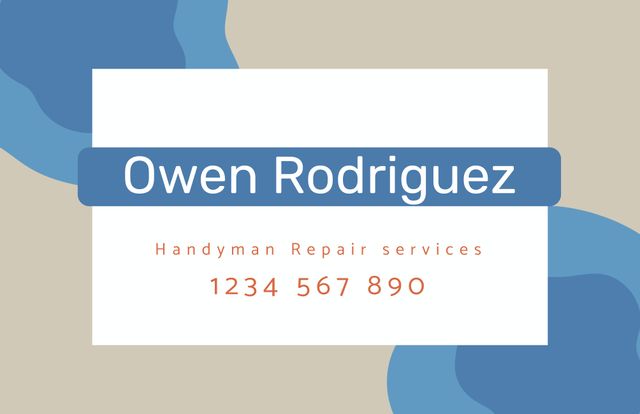 Professional Handyman Repair Services Business Card Template - Download Free Stock Videos Pikwizard.com