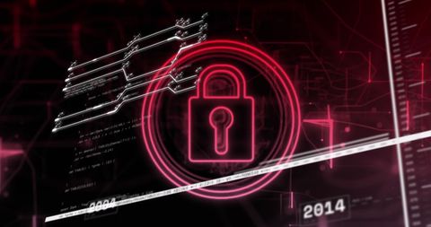 Digital Lock Over Data Streams Illustrating Cybersecurity - Download Free Stock Images Pikwizard.com