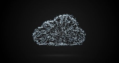 Digital Cloud Network Representation in Dark Contextual Ambiance - Download Free Stock Images Pikwizard.com