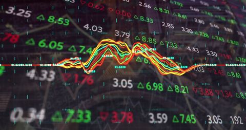 Dynamic Stock Price Movement with Colorful Financial Graphs - Download Free Stock Images Pikwizard.com