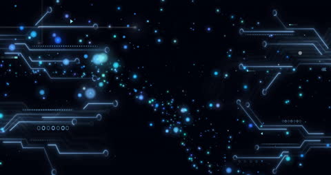 Abstract Digital Circuit Board in Futuristic Style