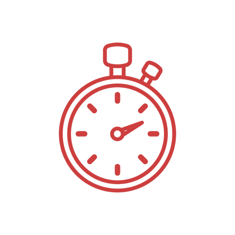 red timer icon on transparent background for time management - Download Free Stock Videos Pikwizard.com