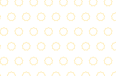 Transparent yellow star pattern on vector background