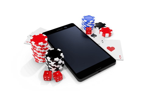 transparent smartphone with casino tokens, dice, and playing cards - Download Free Stock Videos Pikwizard.com