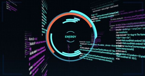 Abstract Energy Scope with Digital Data Streams - Download Free Stock Images Pikwizard.com