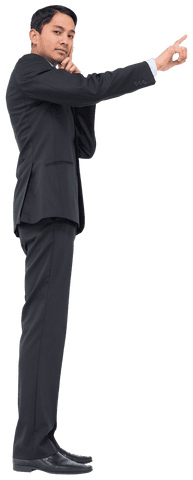 Focused Asian Businessman Posing on Transparent Background - Download Free Stock Videos Pikwizard.com