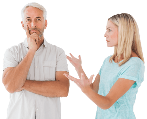 Transparent Couple Arguing with Unavailable Man in Thought - Download Free Stock Videos Pikwizard.com