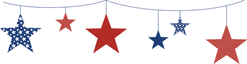 Patriotic Star Pattern Garland on Transparent Background - Download Free Stock Videos Pikwizard.com