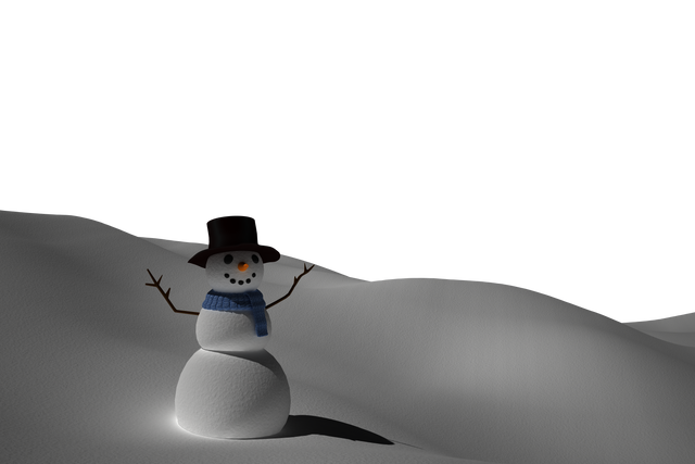 Cheerful Snowman with Hat and Scarf on Transparent Background - Download Free Stock Videos Pikwizard.com