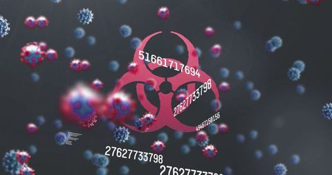 Digital Pandemic Artistry with Biohazard and Cells - Download Free Stock Images Pikwizard.com