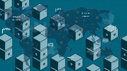 Global Digital Connectivity Concept with Network Nodes