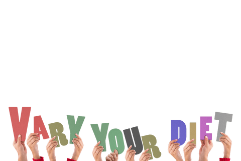 Hands Holding Colorful Letters Saying Vary Your Diet Transparent Background - Download Free Stock Videos Pikwizard.com