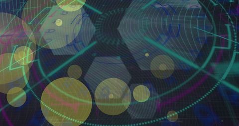 Abstract Green Technology Interface with Circular Patterns - Download Free Stock Images Pikwizard.com