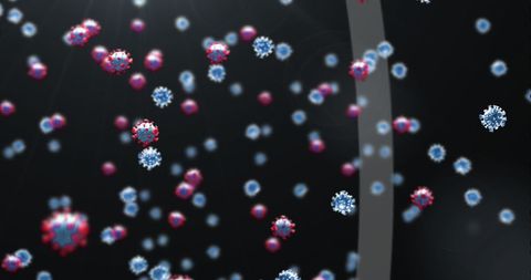 floating virus particles on digital interface background - Download Free Stock Images Pikwizard.com