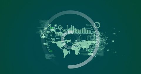 Global Financial Data Processing with Digital Technology - Download Free Stock Images Pikwizard.com