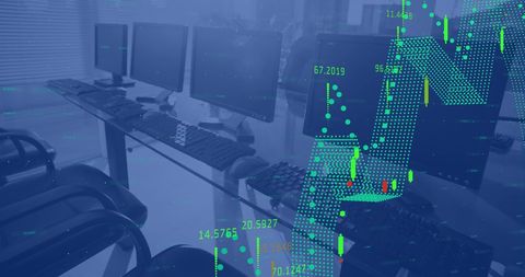 Digital Financial Data Analytics in Modern Office Setting - Download Free Stock Images Pikwizard.com