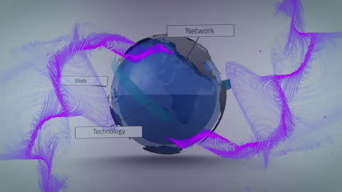 Digital Globe with Network and Technology Connections
