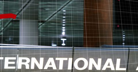 Digital Data Overlay at International Airport Terminal