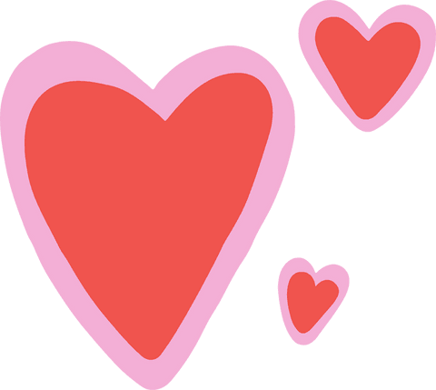 Heart Icons with Red Fill and Pink Border Transparent Background - Download Free Stock Videos Pikwizard.com