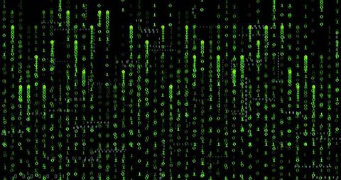digital binary code streams glowing in darkness - Download Free Stock Images Pikwizard.com